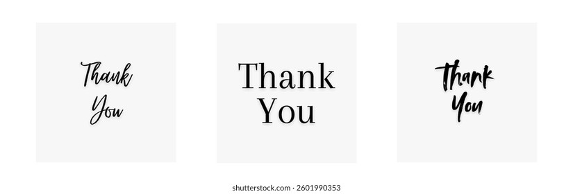 Handwritten thank you note vector