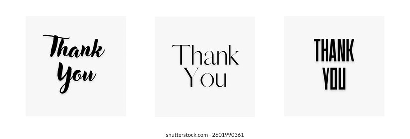 Handwritten thank you note vector