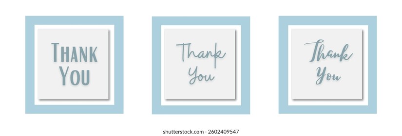 Handwritten thank you note vector
