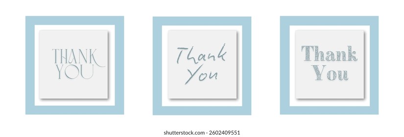 Handwritten thank you note vector