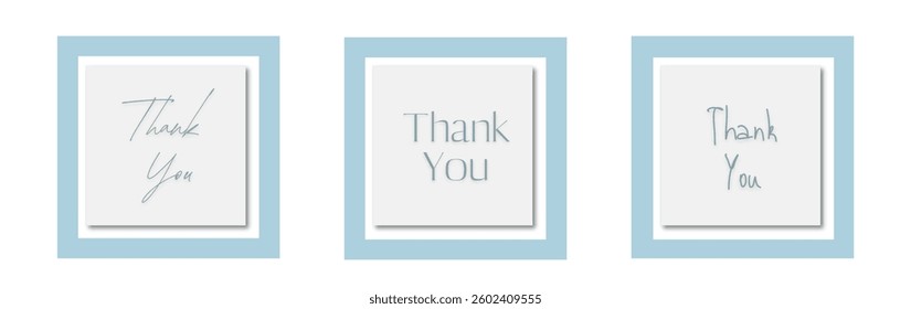 Handwritten thank you note vector
