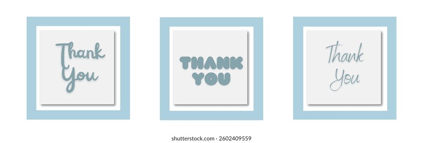 Handwritten thank you note vector