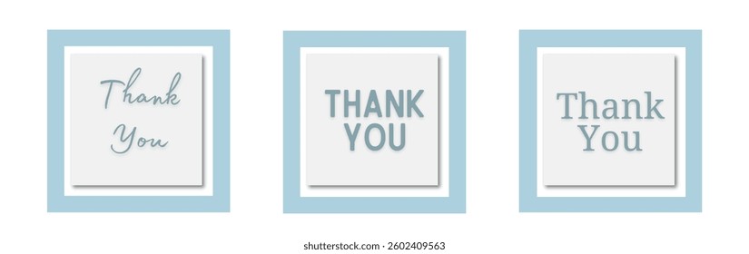 Handwritten thank you note vector