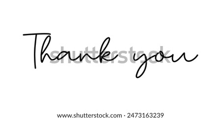 handwritten thank you note vector