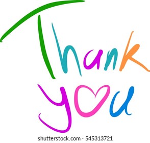 Handwritten Thank You Simple Stock Vector (Royalty Free) 545313721 ...