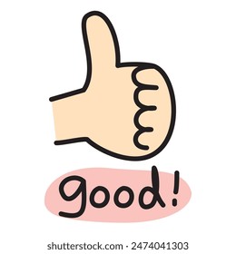 Icono de pulgar hacia arriba bueno y parecido