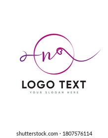 Eine handgeschriebene Note, die gleichermaßen charmant und elegant ist, N Logo-Vorlage, Vectorlogo für Geschäftsleute und Firmenidentität
