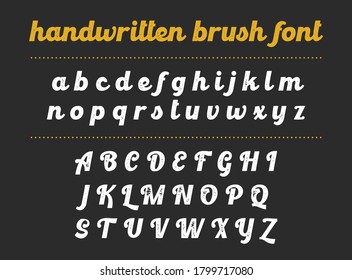 Handwritten typeface. vector alphabet design. abc.