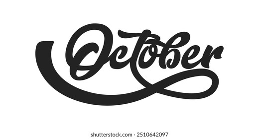 Handwritten typography design, a bold, elegant script style.