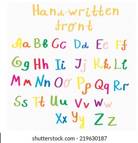 Hand-written vector front