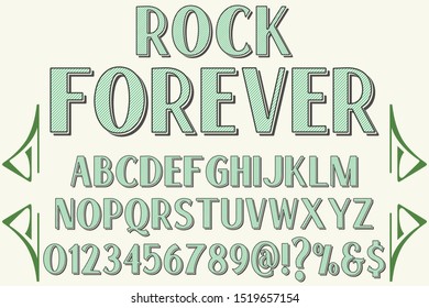 handwritten vector label design old style.Shadow Effect.vintage Hand Drawn.Retro Typography.Vector Illustration.