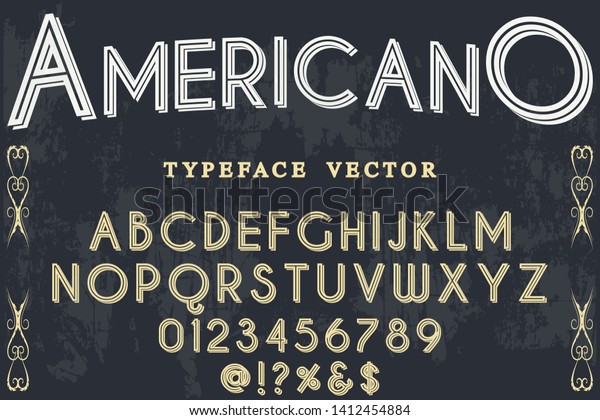 Handwritten Vector Label Design Old Styleshadow Stock Vector (Royalty ...