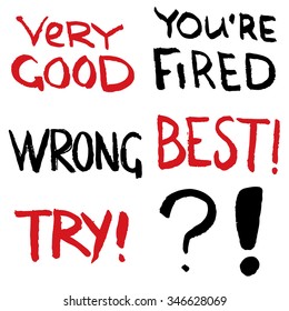 Handwritten vector lettering - different phrases and words