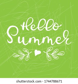 Handwritten vector lettering. Hello seasons concept