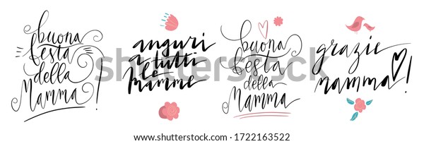 handwritten-vector-lettering-set-for-buona-festa-della-mamma-in-italian