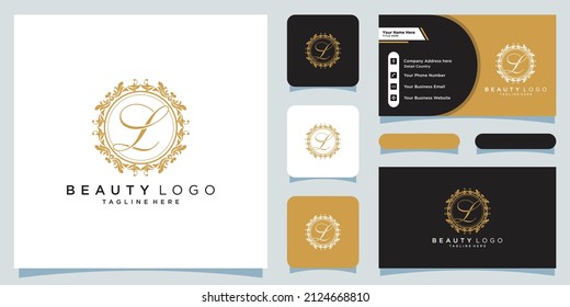 Handwritten Vector Logo Letter L. L Letter Design Vector with business card design