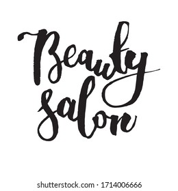 Handwritten Vector Word Beauty Salon Calligraphic Stock Vector (Royalty ...