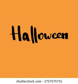 Handgeschriebenes Vektor Wort halloween . Overlay-Text für Poster, E-Commerce, Textilien, Blog, Plakat. Kalligraphische Bürste moderne Schrift.