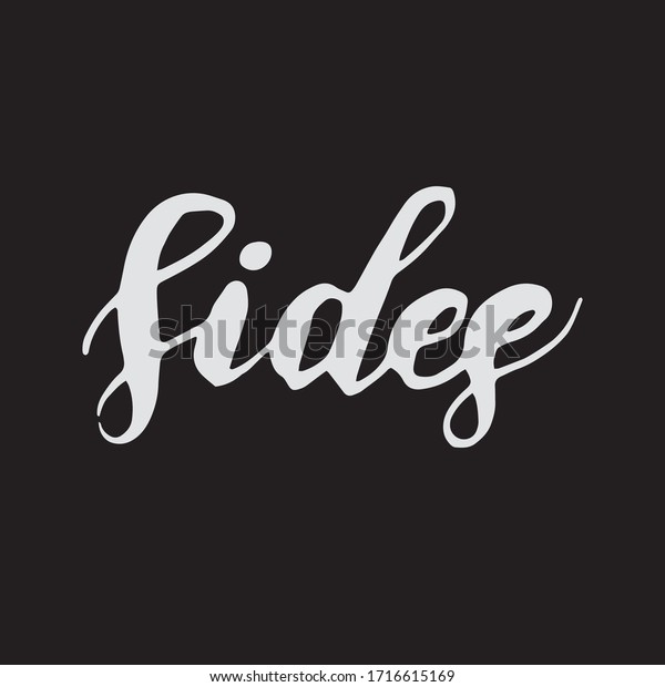 Handwritten Vector Word Sides Calligraphic Brush Stock Vector (Royalty ...