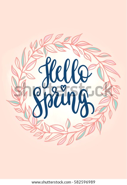 Handwritten Vintage Lettering Spring Quote Vector Stock Vector