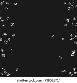 Handwritten white letters are scattered chaotically on a black background. The illustrations are good for educational design. 23 April. Vector.