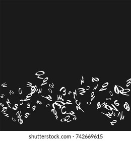 Handwritten white letters are scattered chaotically on a black background. The illustrations are good for educational design. 23 April. Vector.