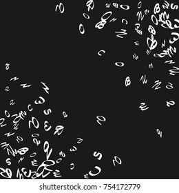 Handwritten white letters are scattered chaotically on a black background. The illustrations are good for educational design. 23 April. Vector.