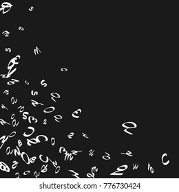 Handwritten white letters are scattered chaotically on a black background. The illustrations are good for educational design. 23 April. Vector.