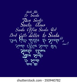 Handwritten word cloud, vector illustration.