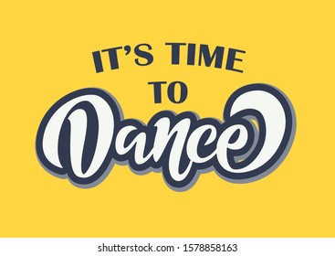 Handwritten word Dance. Hand drawn lettering. Element for your design for banner, poster, ticket. Vector illustration. - Vector