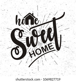 Handwritten word Home sweet home