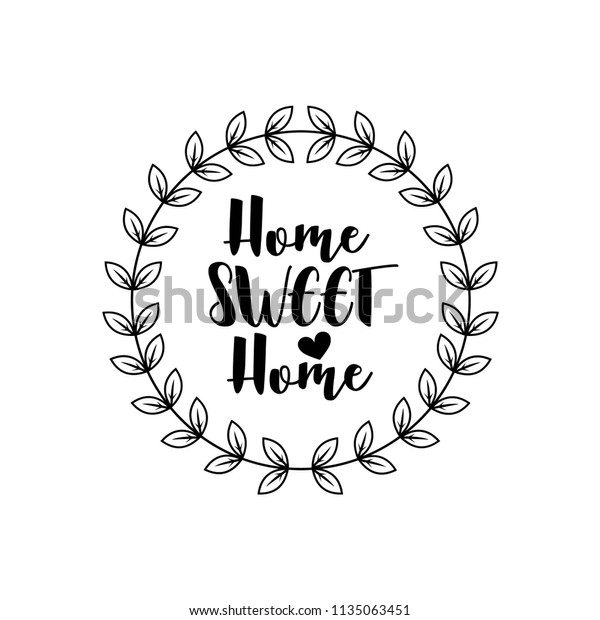 Handwritten Word Home Sweet Home Vector Stock Vector (Royalty Free ...