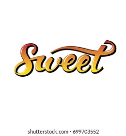 Handwritten Word Sweet Stock Vector (Royalty Free) 699703552 | Shutterstock