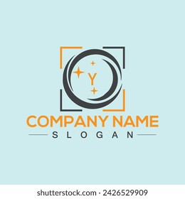 Handwritten Y letters logo design with vector