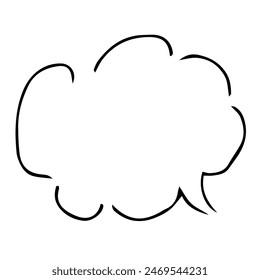Marco de globos de voz de estilo escrito a mano.