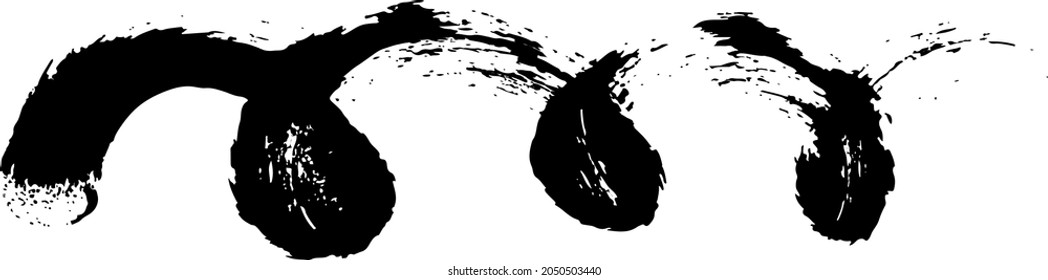 Handwritting Vector Abstract Grunge Brush Hand Drawn Texture in Black Color Sketch Simple Pattern isolated on White Background Grange Doodle Shape