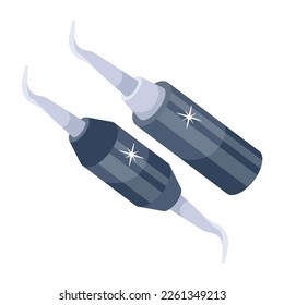 A handy 2d icon of dental instruments