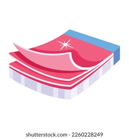 A handy 2d icon of sticky notes 