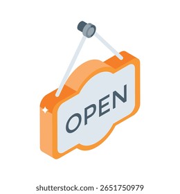 Handy 3d style icon of bright open board