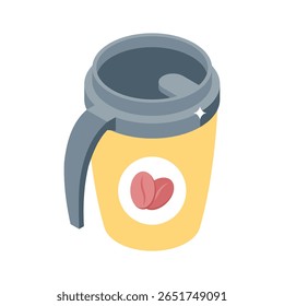 Handy 3d style icon of ceramic coffee mug