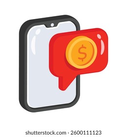 A handy 3d style icon of online business talk