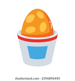 Handy 3d style icon of painted easter cup