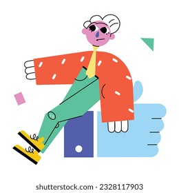 Ilustración abstracta y práctica de los comentarios de los clientes 