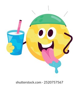 Handy Bundle of Dairy Drinks Flat Stickers 

