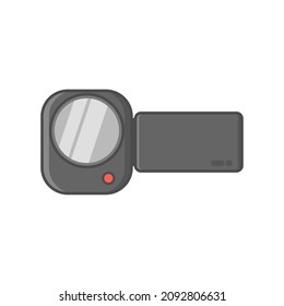 Ilustración vectorial del icono del camascopio de cámara manual aislada en fondo blanco