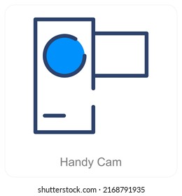 Handy Cam And Camera Icon Concept