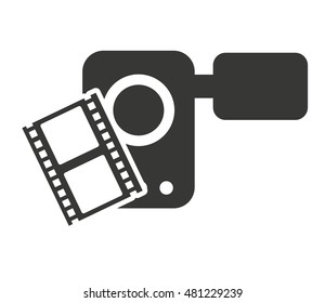 handy cam with cinema icon vector illustration design