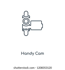 Handy Cam concept line icon. Linear Handy Cam concept outline symbol design. This simple element illustration can be used for web and mobile UI/UX.