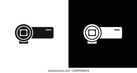 Handy Cam Icon Black line art vector logo set