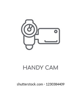 Handy Cam linear icon. Modern outline Handy Cam logo concept on white background from hardware collection. Suitable for use on web apps, mobile apps and print media.